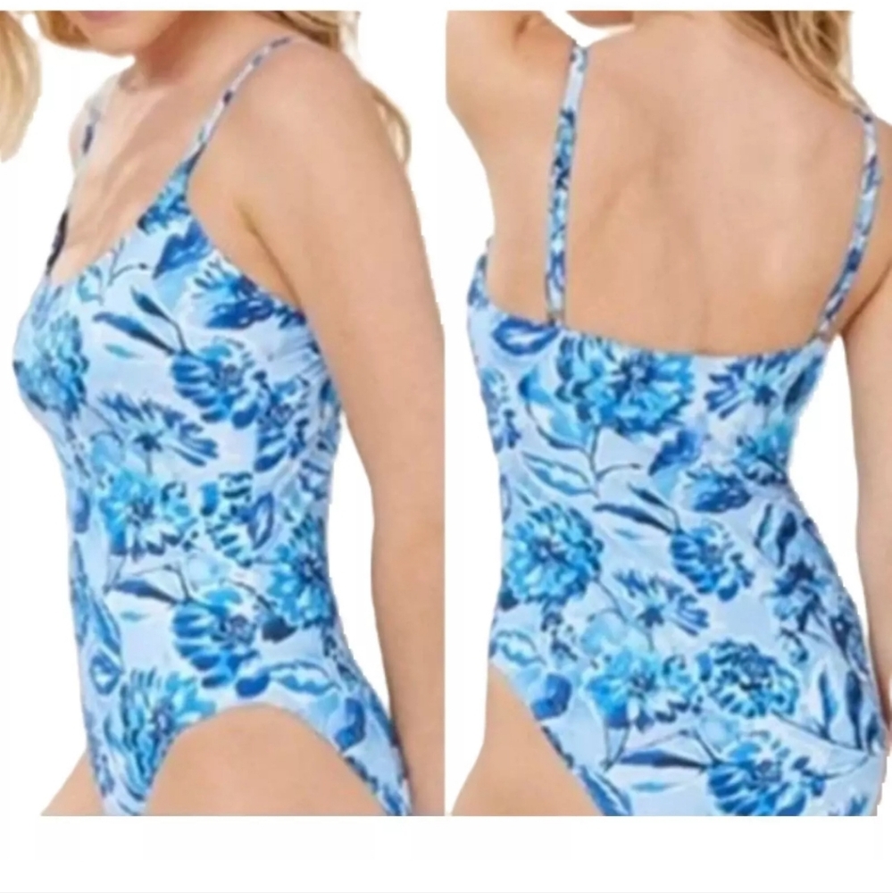 Andie Swim The Baia One Piece Swimsuit Bluff Blue Size Medium New